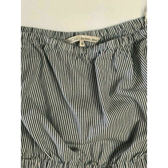 Rachel Rachel Roy Womens Blue Ruched Off-The-Shoulder Crop Top Shirt Size 14 - Picture 5 of 10